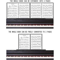 PTNOKA Foldas De Folhas De Música Suporte De Música Acessórios Music Binder 4 Páginas Expand Spiral-Bound 40 Pockets - Image 4