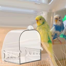 Tigela de água suspensa para periquitos, banho de pássaro, acessórios para gaiola, banheira, periquitos, Finch Budgie, pequenos pássaros, canário - Image 2
