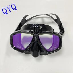 Máscara de mergulho subaquática profissional, óculos de mergulho são adequados para câmera esportiva pequena GoPro, máscara de mergulho totalmente seca - Image 1