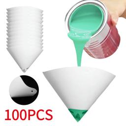 20-100 pces micron filtros de papel de pintura fina peneira malha filtro cone filtro funil líquido - Image 1