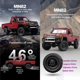 ZWN-Controle Remoto Retro RC Car com Luzes LED, 1:12 Simulação em Grande Escala, LC79, Camião 4WD Profissional, Modelo de Brinquedos, MN82 - Image 3