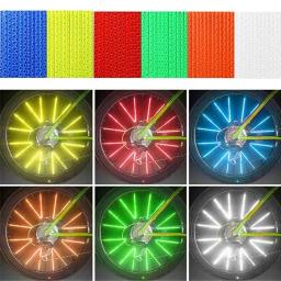 Roda de bicicleta raios adesivo reflexivo, DIY Reflective Safety Light Kit, aviso de tubo colorido, refletor, 12 pcs, 24 pcs, 48pcs - Image 1