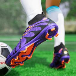 Chuteiras de futebol AG/TF antiderrapantes masculinas, unissex, tamanho grande, botas de futebol ultraleves, tênis para meninos, 2024 - Image 4
