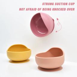Tigela de silicone auto-alimentada para crianças, tigela de caracol, otário infantil anti-queda com colher, talheres de alimentação para bebê - Image 6