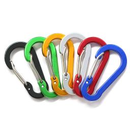 Mosquetão ganchos, equipamento de camping, liga de alumínio, sobrevivência, montanhismo, escalada, mosquetão ao ar livre para chaves, 6pcs - Image 4