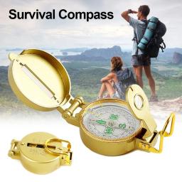 Bússola de acampamento ao ar livre portátil, Folding Len, Gold Hiking Survival Trip, Precise Navigation Expedition Tool - Image 1