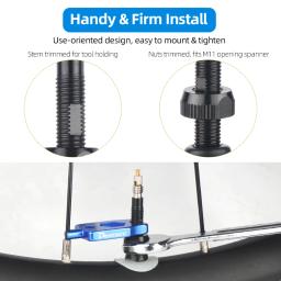 Válvula de pneu sem câmara de ar para bicicleta, válvulas presta de aro de carbono 40 50 65 80mm f/v, núcleo de latão removível com tampa para válvula de ar de bicicleta mtb - Image 6