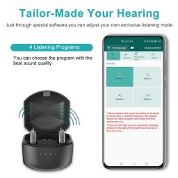 Aparelho auditivo digital bte recarregável, volume ajustável, mini amplificador de som portátil para idosos - Image 5