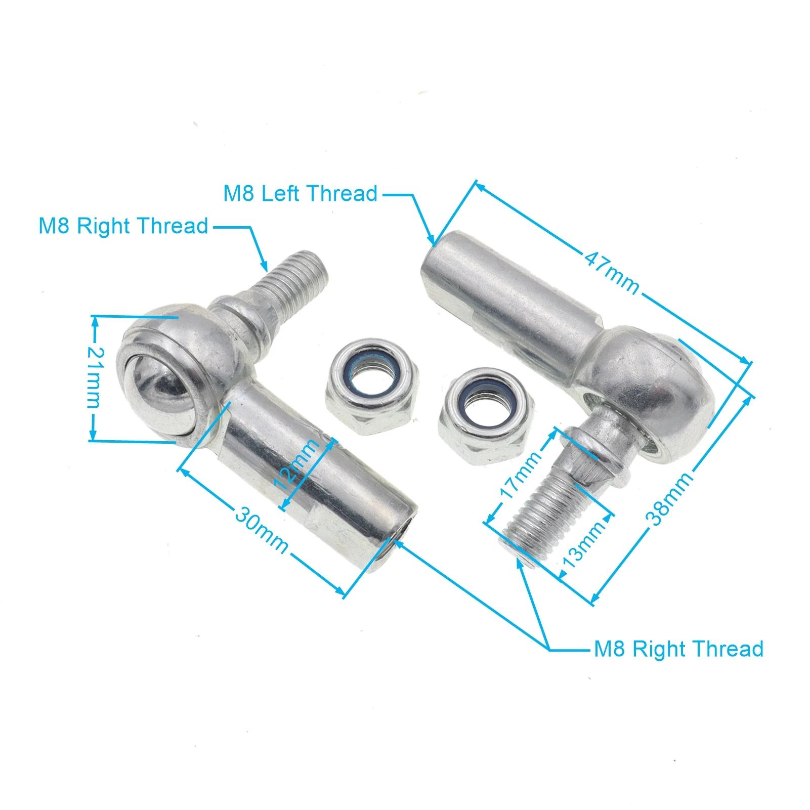 1 par m8/m10 esquerda direita linha bola junção gravata haste final para 47cc 49cc mini chinês quad atv bicicleta - Image 1