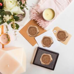 30 pçs selo de cera adesivos amor recém-casado arco-nó grinalda com palavras abrir-me obrigado diy convites de casamento envoltório de envelope festivo - Image 5