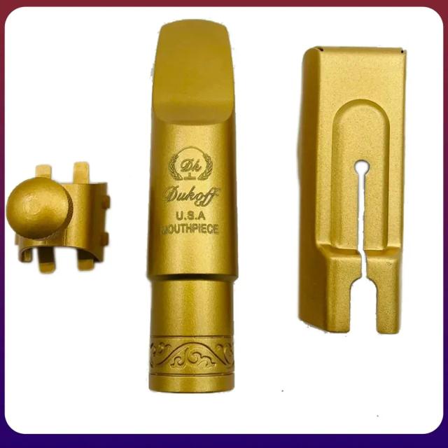 Saxofone Profissional com Bocal de Metal e Chapeamento em Ouro - Tenor, Soprano e Alto com Acessórios nos Tamanhos 5, 6 e 7
