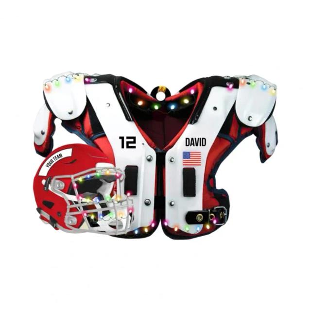 Pingente Elegante de Futebol Americano com Capacete - Ornamento Durável para Carro e Almofadas de Ombro para Fãs do Futebol