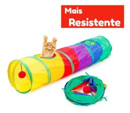 Brinquedo de túnel dobrável para gatos e animais de estimação Tubos de sino com impressão colorida de 2 furos Brinquedos para gatinhos Tubos de canal para cachorros e coelhos - Image 2