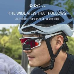Rrskit óculos de bicicleta espelho retrovisor ciclismo óculos de sol espelho retrovisor ampla gama refletor ajustável vista traseira da bicicleta - Image 3