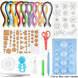 Kit de ferramentas de quilling de papel conjuntos de arte artesanato scrapbooking artesanato artesanal presente de natal ferramenta de decoração de papel kits de quilling - Image 1