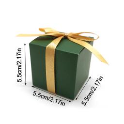 Green Square Candy Box, Caixa de Presente, Caixa de Embalagem, Festa, Fontes do Casamento, Cozimento, 10 Pcs, 50Pcs - Image 6