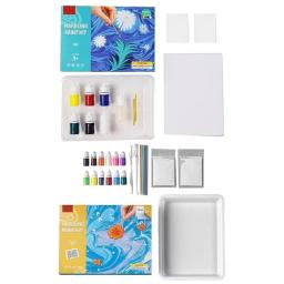 Kit de pintura marmorística para adolescentes, artesanato, presentes de brinquedos criativos, tinta de mármore na água para pré-adolescentes, crianças, D IY, 6 cores, 12 cores - Image 2