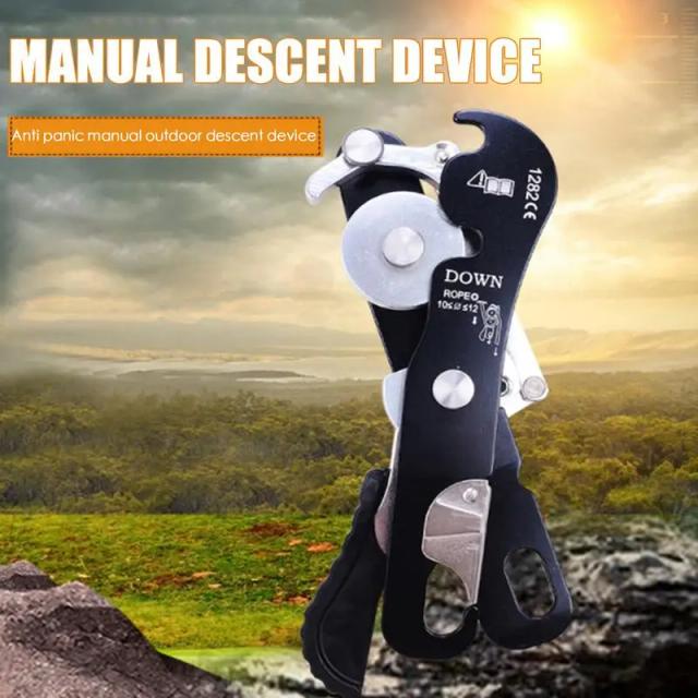 Descubra a Escalada Pare Descender: Equipamento de Resgate com Dispositivos de Rapel e Bloqueio Automático para Controle Eficiente de Movimento.