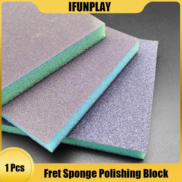Bloco de Polimento de Esponja para Guitarra - Acabamento Profissional de Trastes e Sela