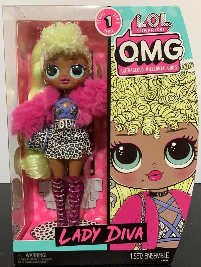 Lol surpresa boneca irmã mais velha omg miss diva legal elegante cabeleireiro boneca mágica conjunto de beleza contém 20 brinquedos surpresa para meninas - Image 1