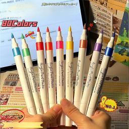 12-80 cores caneta marcador de arte acrílica pintura em rocha para crianças graffiti pedra cerâmica vidro madeira diy artesanato arte artigos de papelaria suprimentos - Image 2
