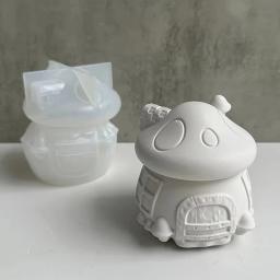 3D Cogumelo Casa Silicone Mold Caixa De Armazenamento, DIY, Aromaterapia, Gesso, Jarra De Vela, Caixa De Jóias, Resina Epóxi, Decoração De Casa - Image 1