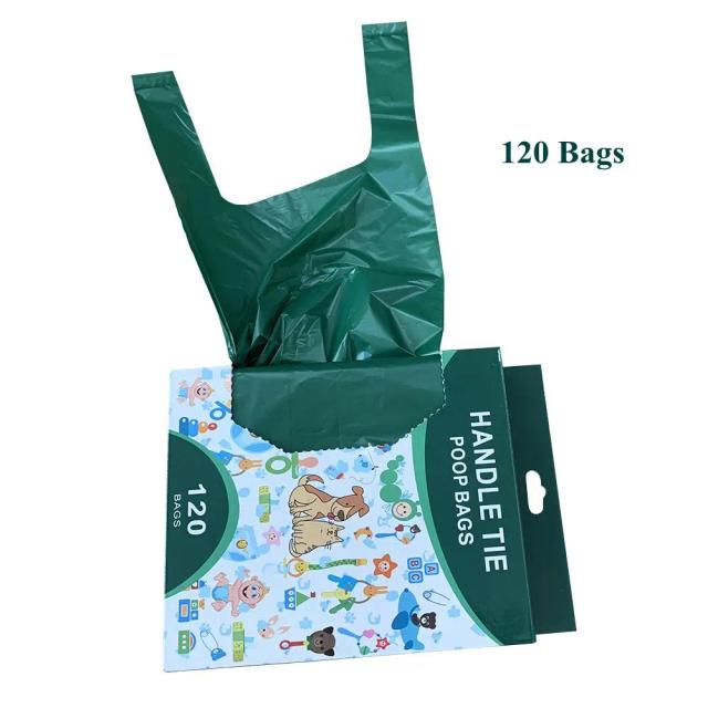 Sacos Biodegradáveis para Fezes de Cão com Dispenser, Resíduos Compostáveis para Uso ao Ar Livre, Disponíveis em Pacotes de 8 a 36 Rolos