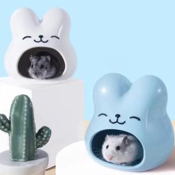 Casa De Hamster De Cerâmica, Gaiola De Animais Pequena, Suprimentos De Paisagismo, Acessórios De Rato, Esquilos, Anão, Rato Ninho, Quatro Estações - Image 2