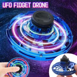 Novo led voando ufo girador ponta do dedo, atualizar helicóptero de vôo giroscópio flyorb hover ball, mini drone brinquedo de aeronave, presente de natal - Image 1