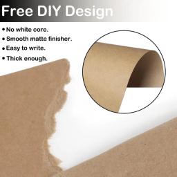 Heavy Duty Cartões De Papel Kraft, em branco Imprimível Cartões De Visita, Cartão Impressora A6, 100 Folhas De Cartão De Estoque - Image 5