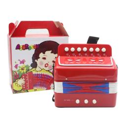 Acordeão brinquedo educativo para crianças, instrumento musical para amador, iniciante para crianças, acordeão de 7 botões - Image 1