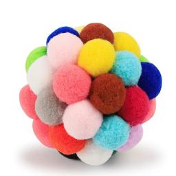 Brinquedos para gatos, bola de pelúcia para gatos, bola elástica para animais de estimação, bola alta, bola de lã colorida para gatos - Image 3