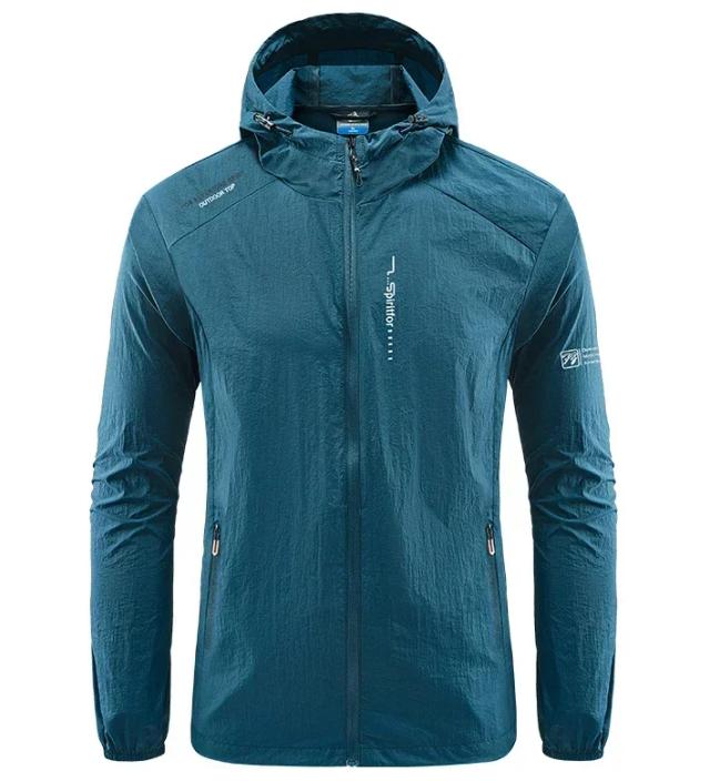 Jaqueta Solar Ultralight com Capuz para Homens - Ideal para Caminhadas, Pesca, Ciclismo e Atividades ao Ar Livre no Verão
