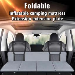 Camping colchão de ar inflável carro, portátil, dobrável, cama, guarda cabeça, caminhão, Tesla Modelo Y, Model 3 - Image 1