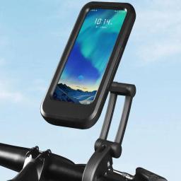 Suporte do telefone de bicicleta à prova d'água ajustável, bicicleta universal, guidão da motocicleta, caixa magnética, suporte do telefone celular - Image 4