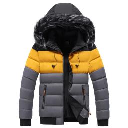 Jaqueta de colarinho de pele com capuz masculino, parkas quentes, slim fit, chapéu, destacável, casual, boa qualidade, tamanho 5xl, inverno, novo - Image 4