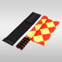 2 unidades/pacote bandeiras de árbitro de futebol profissional justo jogar esportes jogo de futebol linesman bandeiras jogo esportivo equipamento árbitro - Image 3