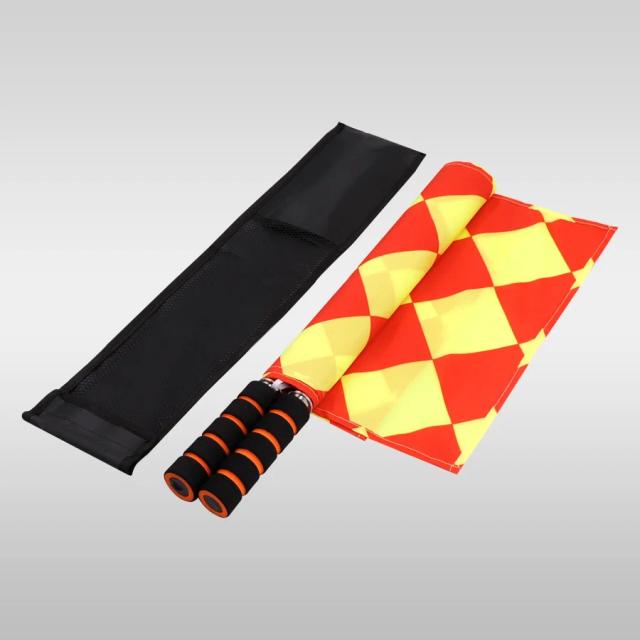 Pacote com 2 Bandeiras de Árbitro Profissional para Futebol - Equipamento Ideal para Jogos Esportivos
