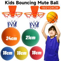 Bouncing Mute Basketball para crianças, bola interna squeezable, espuma silenciosa de bola, basquete de futebol, 18 cm, 21 cm, 24cm - Image 1