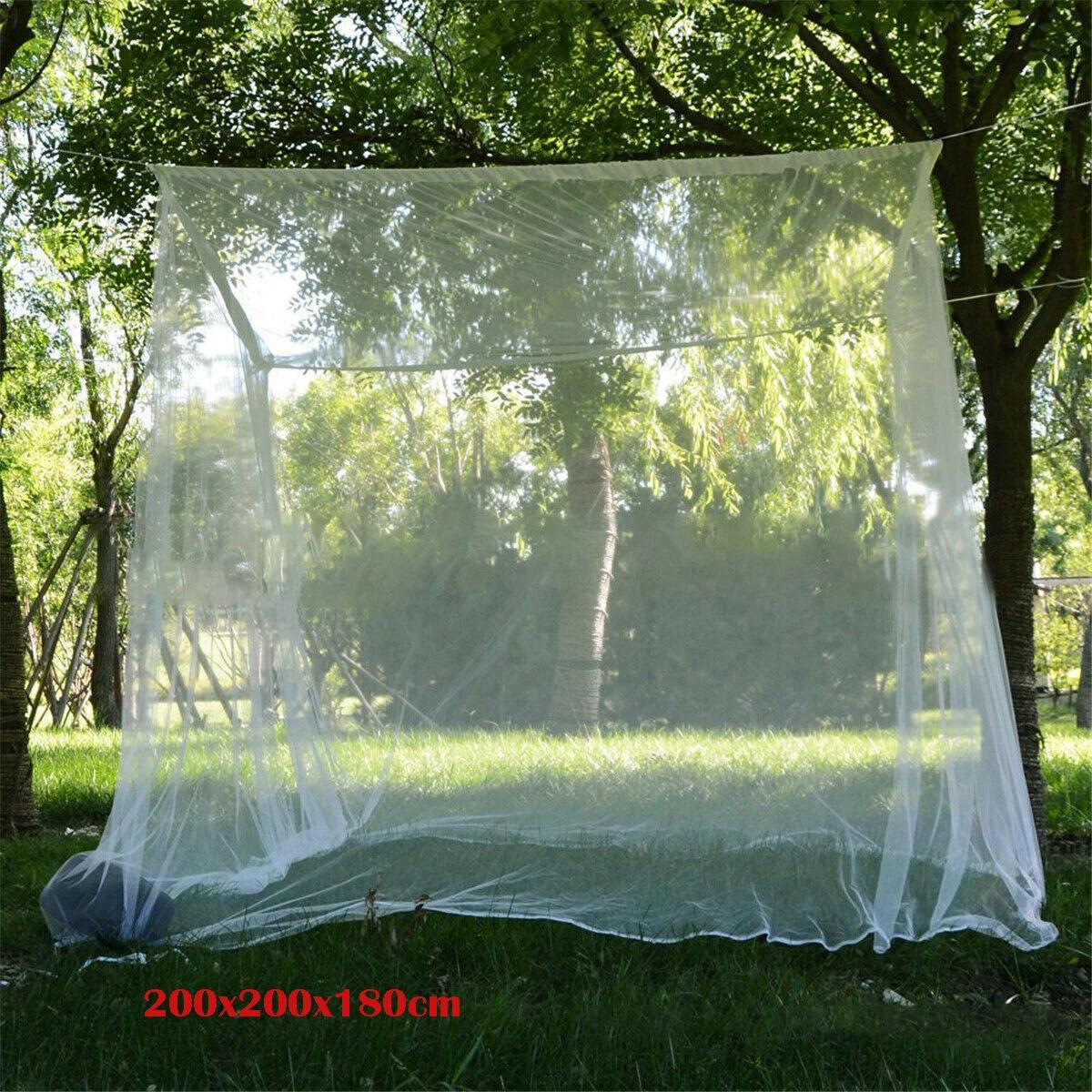 Ao ar livre grande branco acampamento mosquiteiro viagem portátil mosquito à prova de insetos tenda interior quarto dormir mosquito net - Image 1