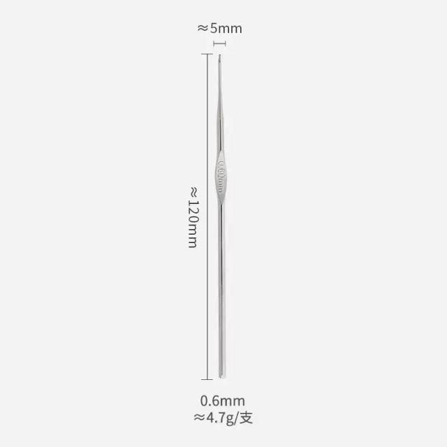 Agulhas de Tricô e Ganchos de Crochê em Aço Inoxidável para DIY Artesanal - Ferramentas de 0,6 a 1,9mm para Trabalhos em Fios e Camisolas
