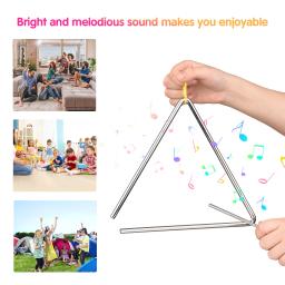 Triângulo sino triangolo com metal mallet idiophone percussão de aço miúdo ritmo aprendizagem educação precoce instrumento musical - Image 6