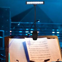 Clipe no suporte de luz de música led lâmpada de orquestra piano música pontuação luz ajustável suporte de música lâmpada com cabo de alimentação (não) - Image 3