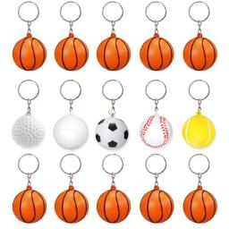 Criativo Mini chaveiro para mochila, pingente, futebol, basquete, voleibol, tênis, rugby, pingente, acessórios de carro, presente, 4cm - Image 1