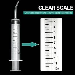 Seringa de plástico para alimentação Pigeon Medicine, Cotovelo e alimentação das aves, Amamentação, Seringa sem agulha, 12ml - Image 3
