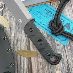 Brakimo Combate Faca Fixa com Bainha, High Harness, Portátil EDC, Camping, Caça, Ferramenta de Sobrevivência, D2 Lâmina, ao ar livre, TOPS - Image 5
