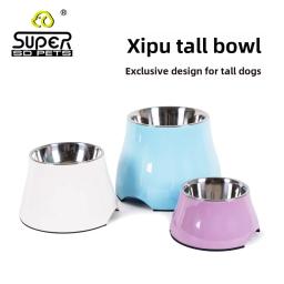 Tigela super versátil de aço inoxidável para cães, alimentador para animais de estimação, suporte alto, tigelas médias e pequenas, uso duplo, restrito - Image 1