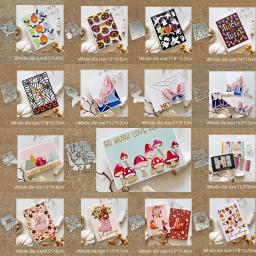 Novo design artesanato estêncil de metal molde de corte 15 tipos cogumelo de halloween scrapbook corte álbum cartão de papel artesanato gravação - Image 1