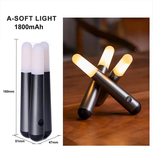 Lanterna LED USB Recarregável com Escurecimento - Luz Noturna Portátil para Acampamento e Caminhadas