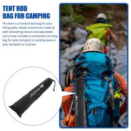 Caminhadas e Trekking Poles Storage Bag, Bolsa de transporte para esporte ao ar livre, Organizador preto - Image 6